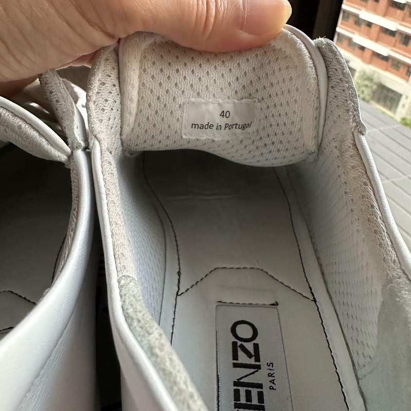 Kenzo 牛皮 小白鞋-10