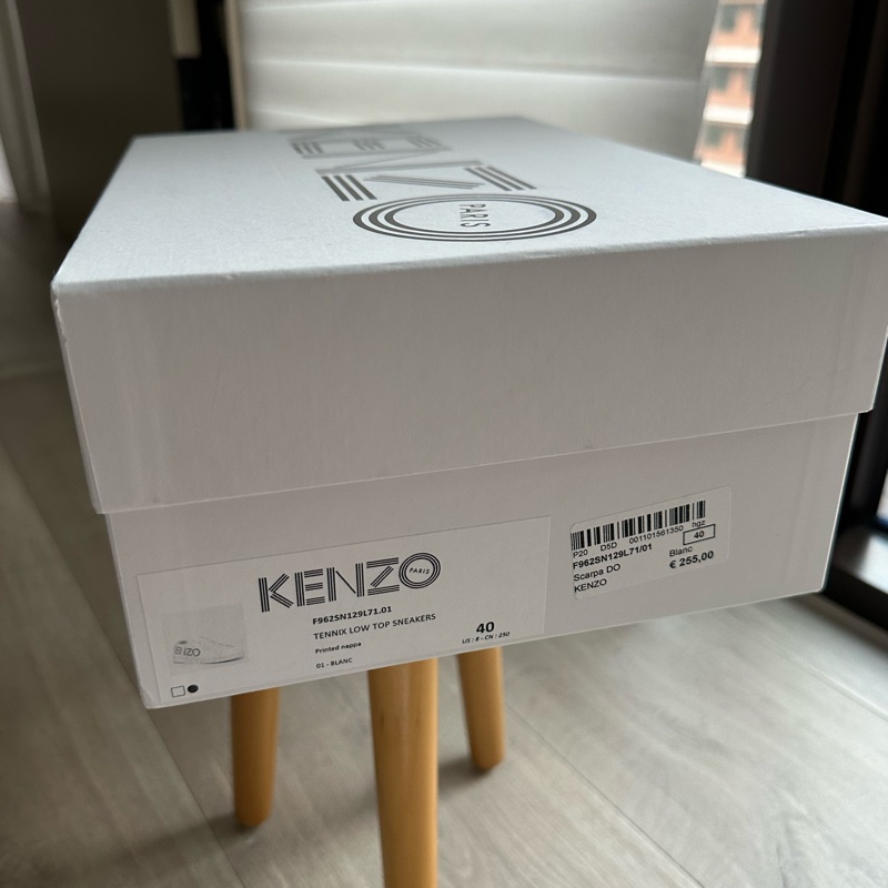 Kenzo 牛皮 小白鞋-11