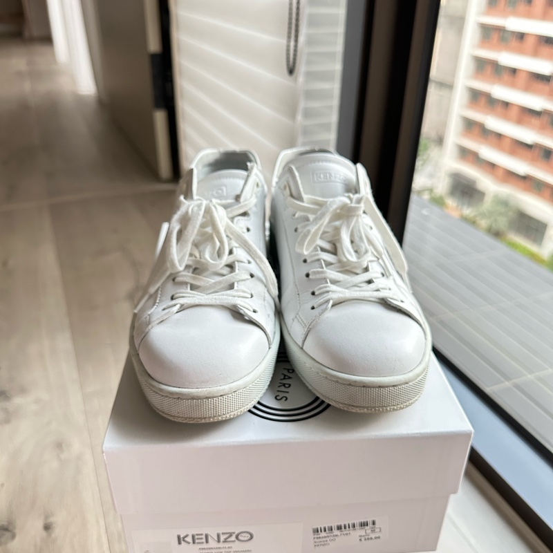 Kenzo 牛皮 小白鞋-14