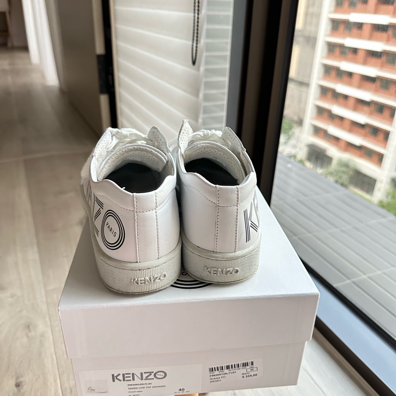 Kenzo 牛皮 小白鞋-15
