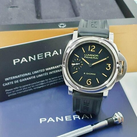 【大眾名錶】PANERAI沛納海 PAM00915 三明治面盤 2022/12 小秒針 龍頭護橋  B783