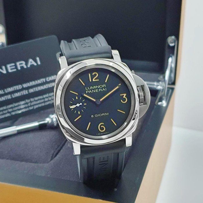 【大眾名錶】PANERAI沛納海 PAM00915 三明治面盤 2022/12 小秒針 龍頭護橋  B783-2