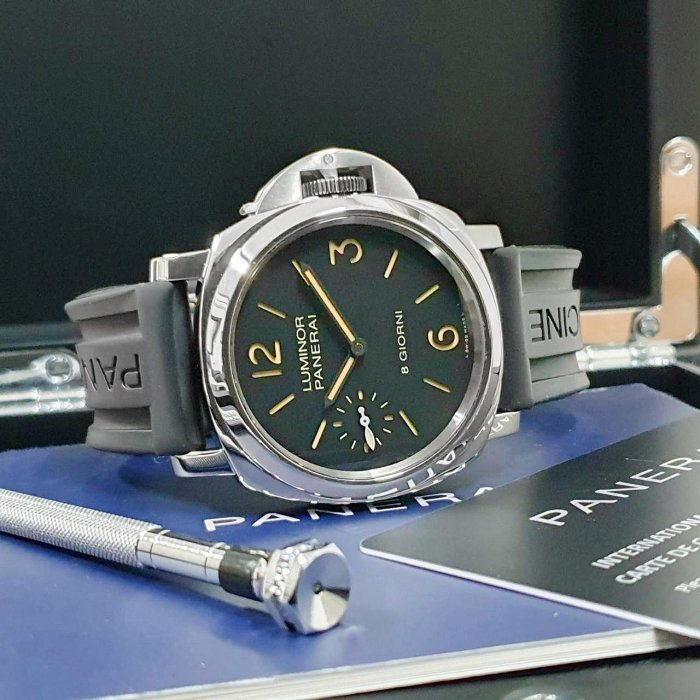 【大眾名錶】PANERAI沛納海 PAM00915 三明治面盤 2022/12 小秒針 龍頭護橋  B783-3