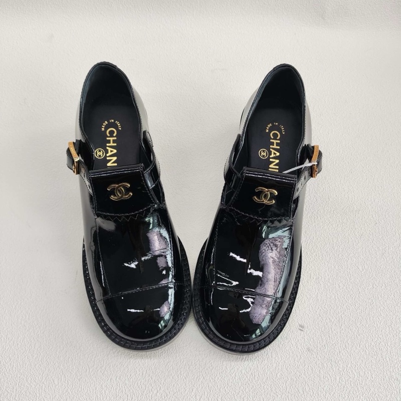 CHANEL香奈兒 漆皮 標誌金色雙C logo樂福鞋 37.5碼-8