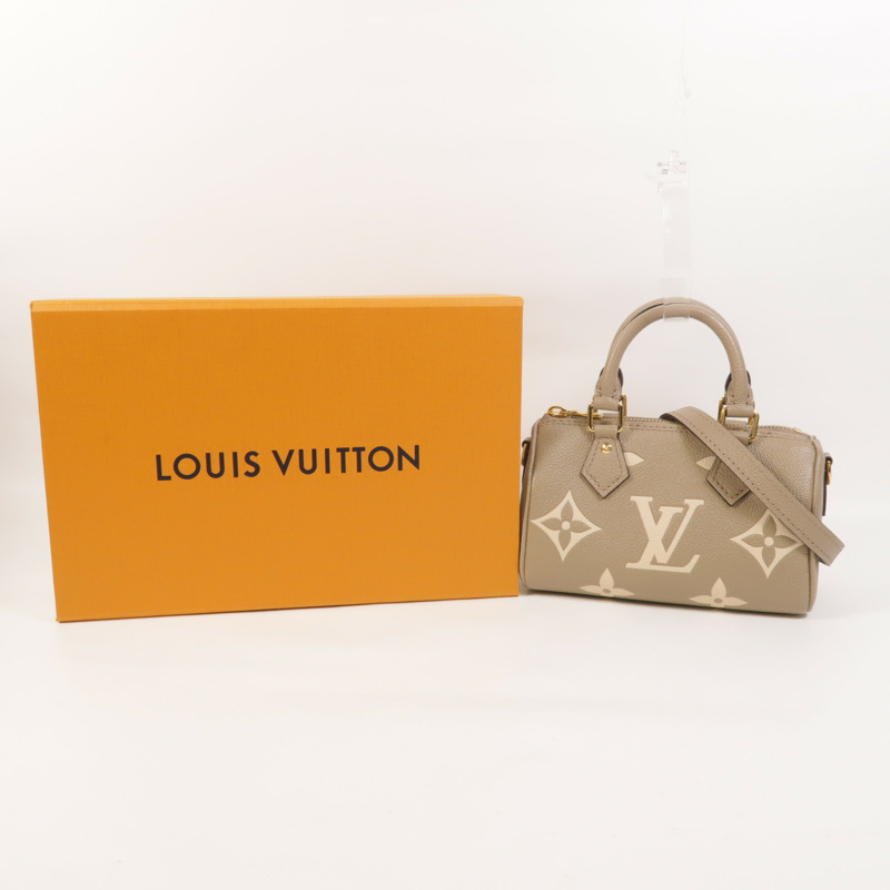 LOUIS VUITTON Monogram Empreinte Nano Speedy金扣手挽肩背兩用袋-8