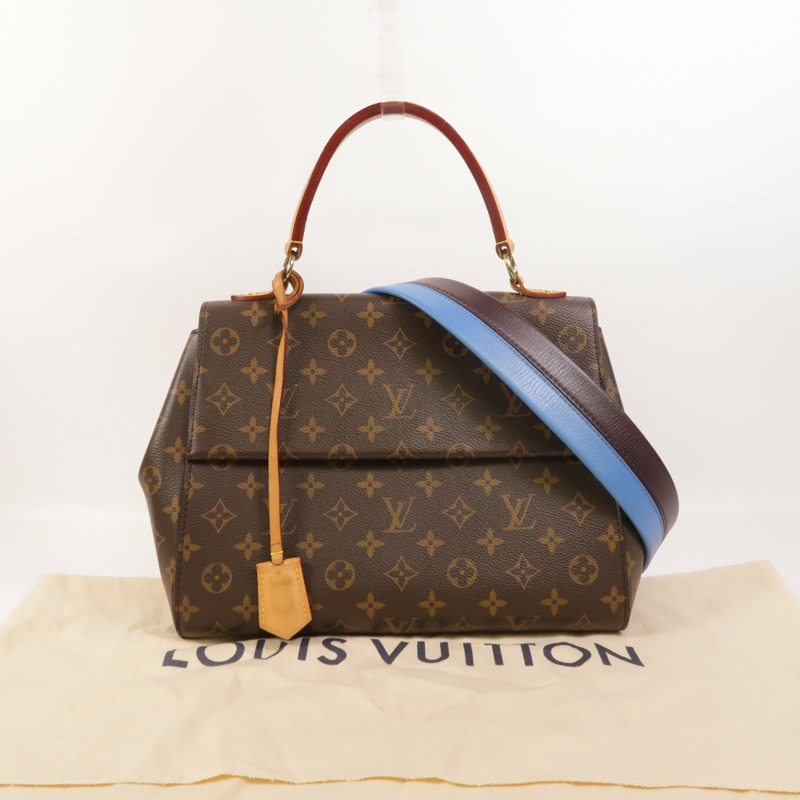 LOUIS VUITTON Monogram Cluny MM金扣手挽肩背兩用袋-7