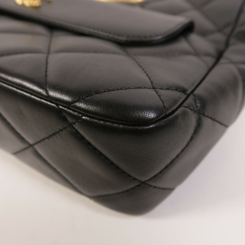 CHANEL 羊皮皮革2 Way Shoulder金扣手挽肩背兩用袋-11