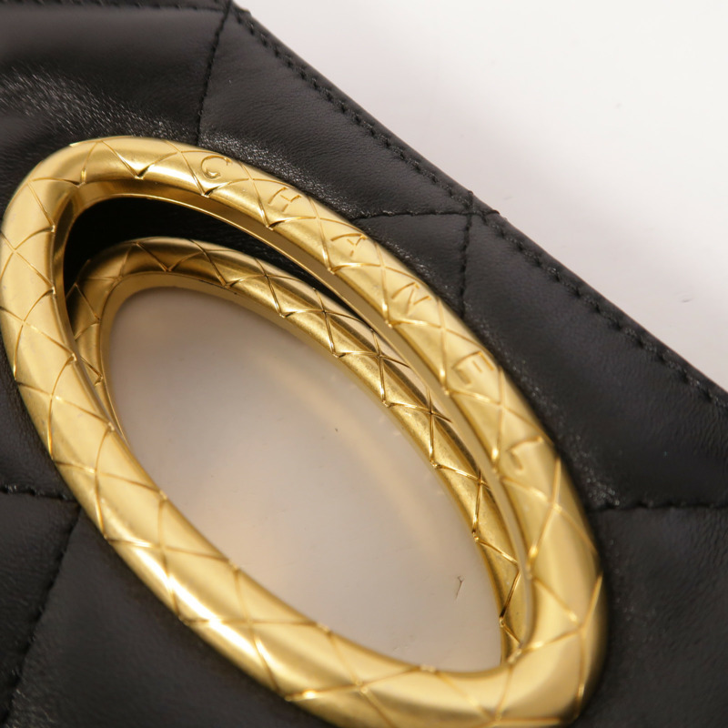 CHANEL 羊皮皮革2 Way Shoulder金扣手挽肩背兩用袋-15