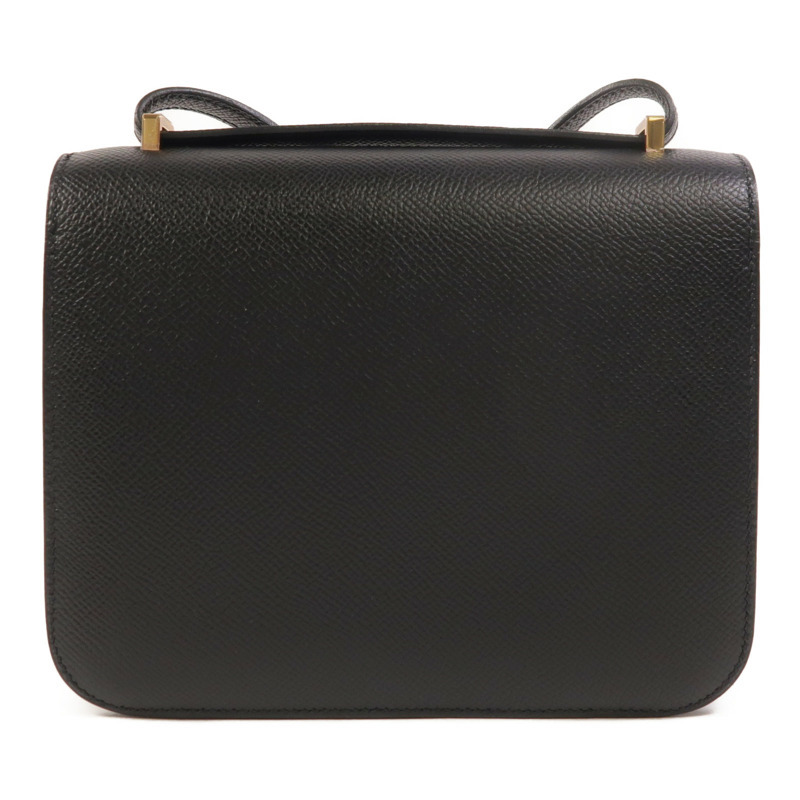 HERMES Clemence皮革Constance Mini金扣肩背袋Noir-1
