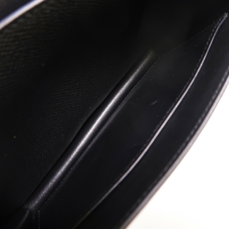 HERMES Clemence皮革Constance Mini金扣肩背袋Noir-5