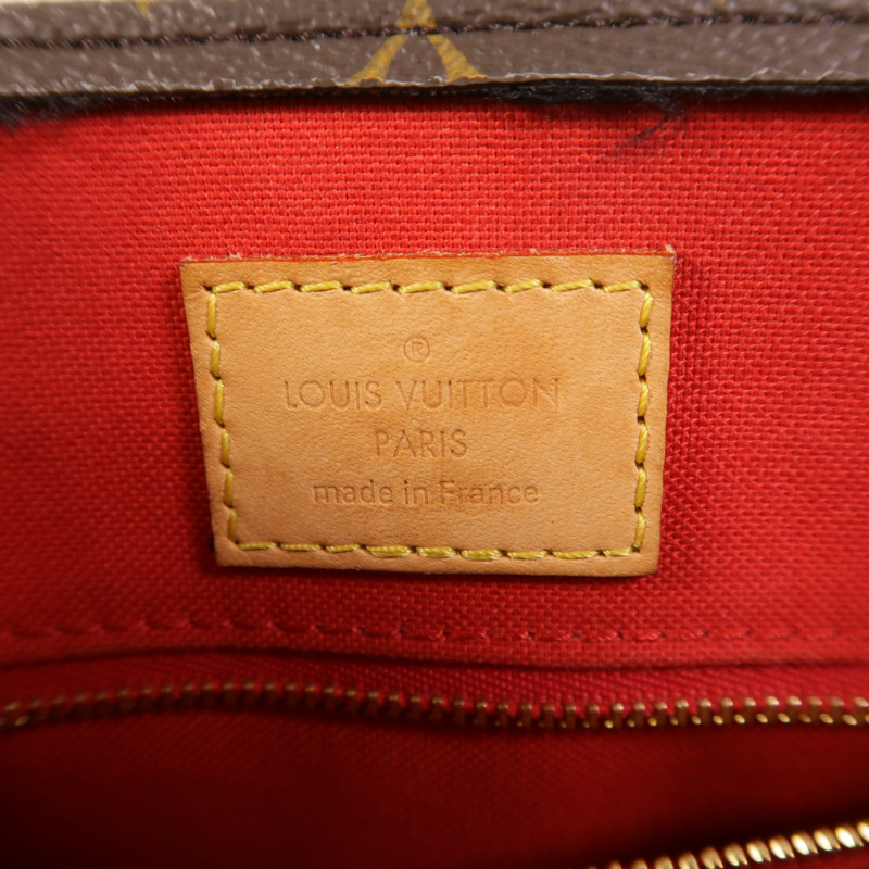 LOUIS VUITTON Monogram Sac Plat BB金扣手挽肩背兩用袋棕色-6