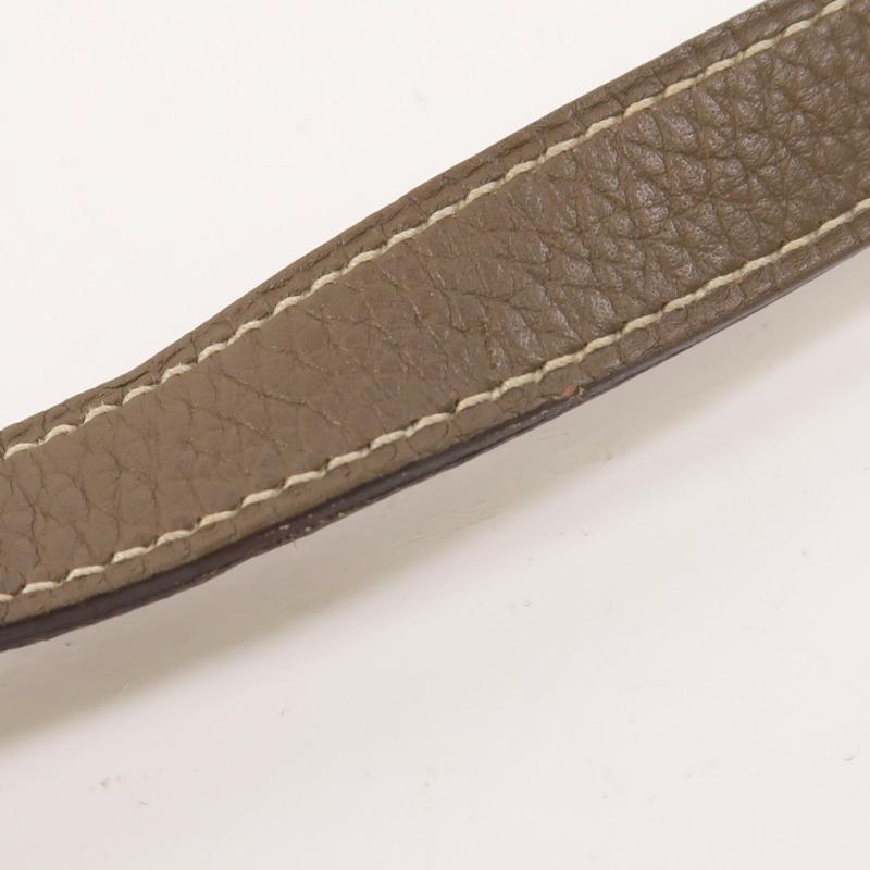 HERMES Clemence皮革Halzan 31銀扣手挽肩背兩用袋Etoupe-15