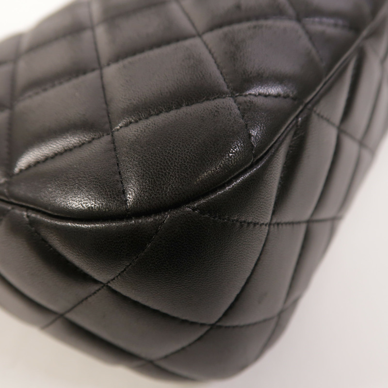 CHANEL 羊皮皮革Chain Shoulder銀扣鏈帶肩背袋-13