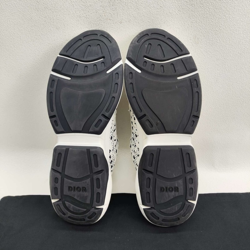 DIOR迪奧 B24 織物 男款 黑白色滿印logo 43.5碼-6