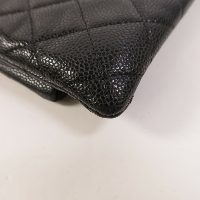 CHANEL 牛皮皮革Clutch金扣手拿包-13