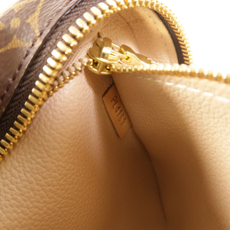 LOUIS VUITTON Monogram Nice BB金扣手挽袋棕色-7