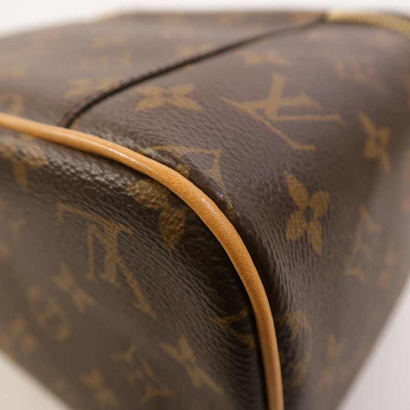LOUIS VUITTON Monogram Nice BB金扣手挽袋棕色-12