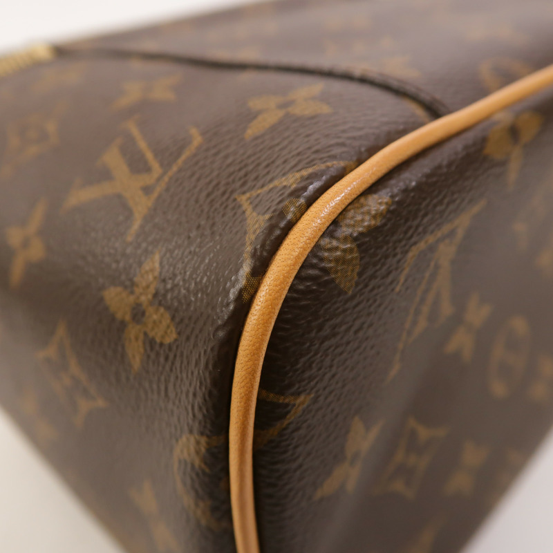 LOUIS VUITTON Monogram Nice BB金扣手挽袋棕色-13