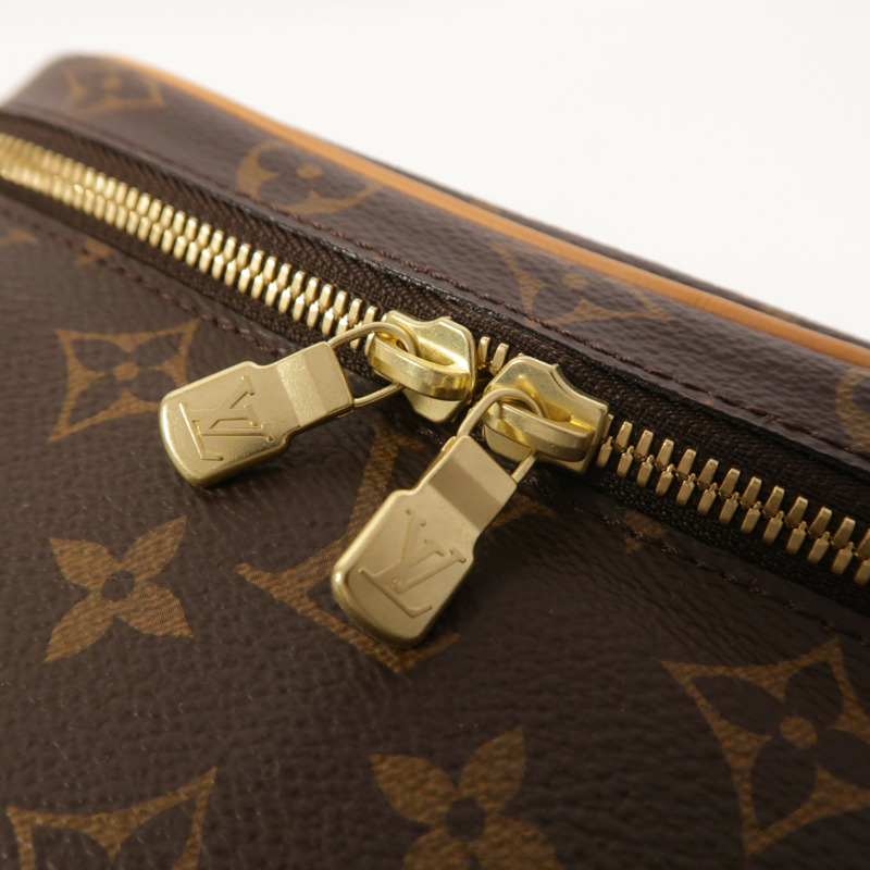 LOUIS VUITTON Monogram Nice BB金扣手挽袋棕色-18