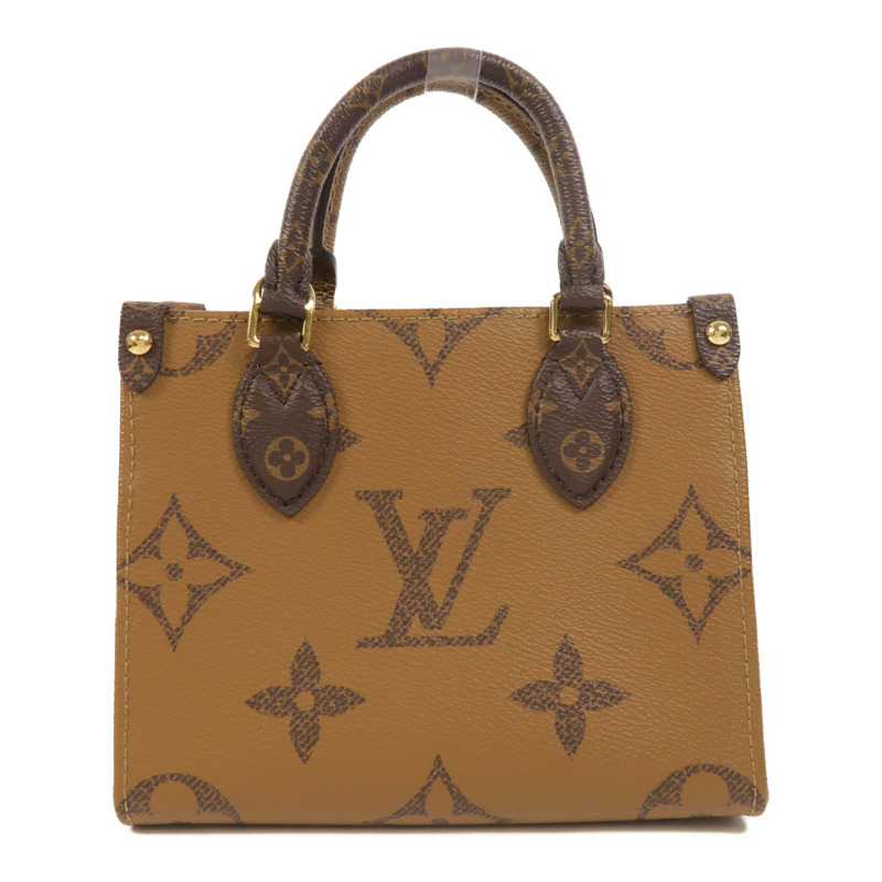 LOUIS VUITTON Monogram Reverse On The Go BB金扣手挽肩背兩用袋-1
