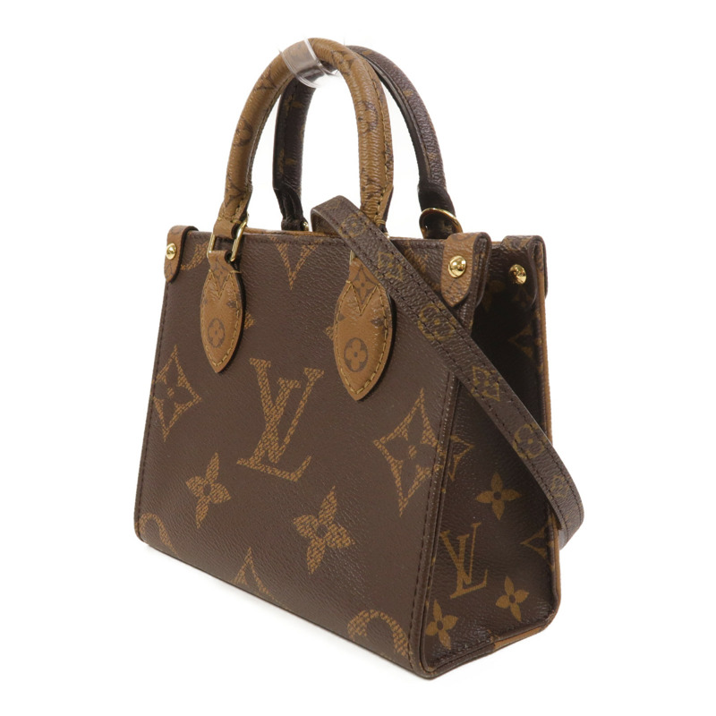 LOUIS VUITTON Monogram Reverse On The Go BB金扣手挽肩背兩用袋-2