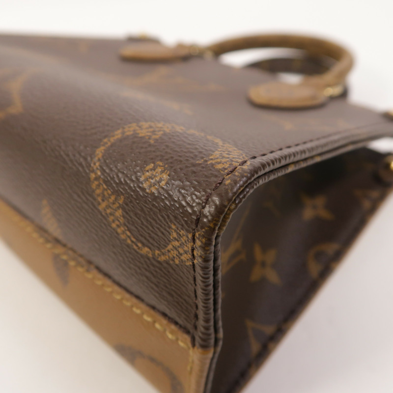 LOUIS VUITTON Monogram Reverse On The Go BB金扣手挽肩背兩用袋-7