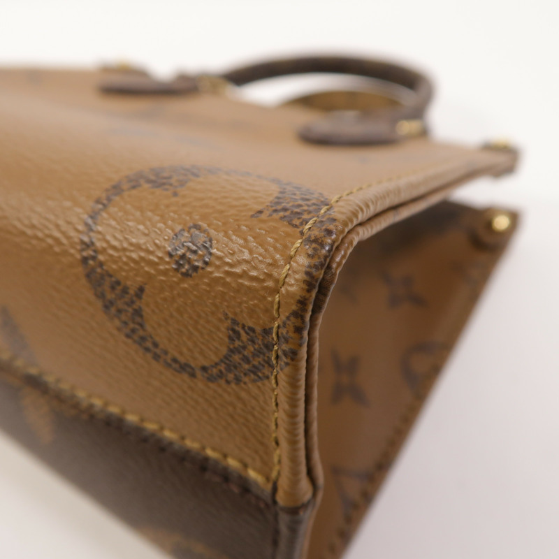 LOUIS VUITTON Monogram Reverse On The Go BB金扣手挽肩背兩用袋-9