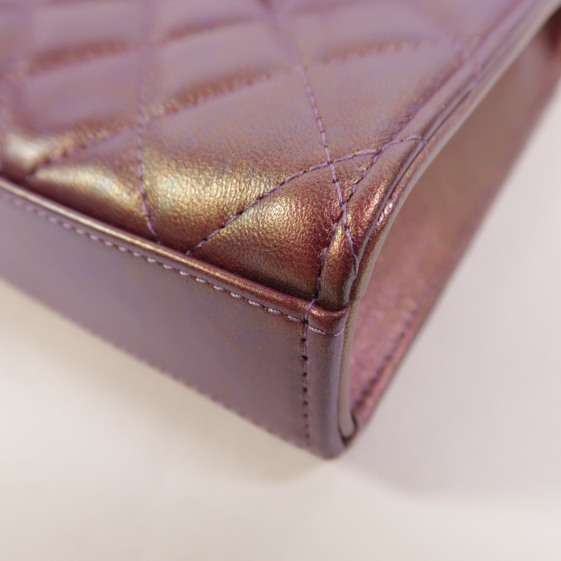 CHANEL 羊皮皮革Phone Bag金扣鏈帶肩背袋-11