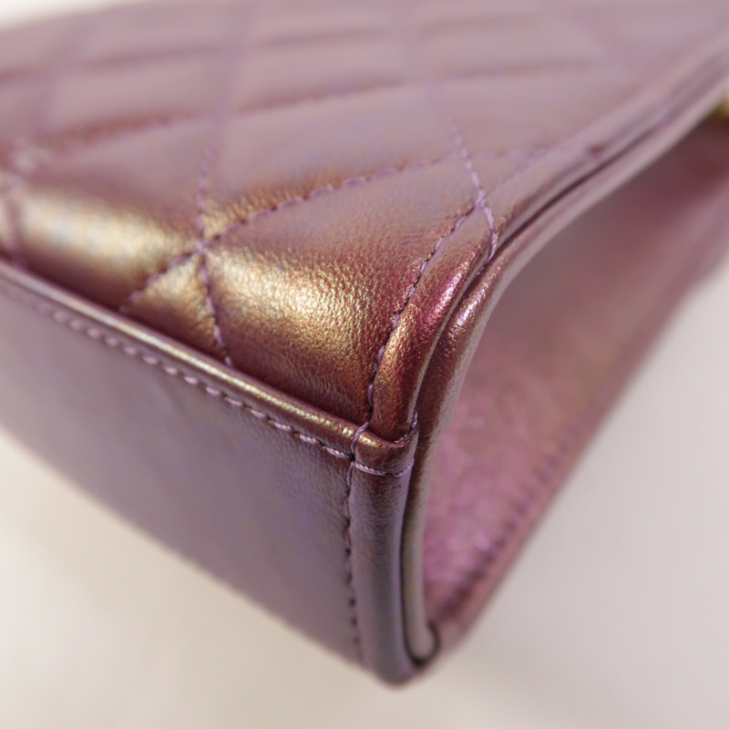 CHANEL 羊皮皮革Phone Bag金扣鏈帶肩背袋-13