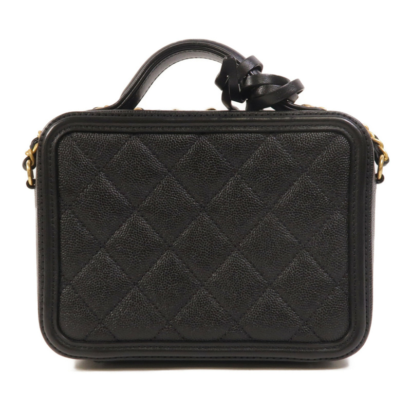 CHANEL 牛皮皮革Vanity Case金扣手挽肩背兩用袋-1