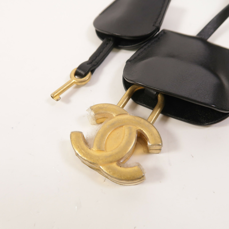 CHANEL 牛皮皮革Vanity Case金扣手挽肩背兩用袋-15