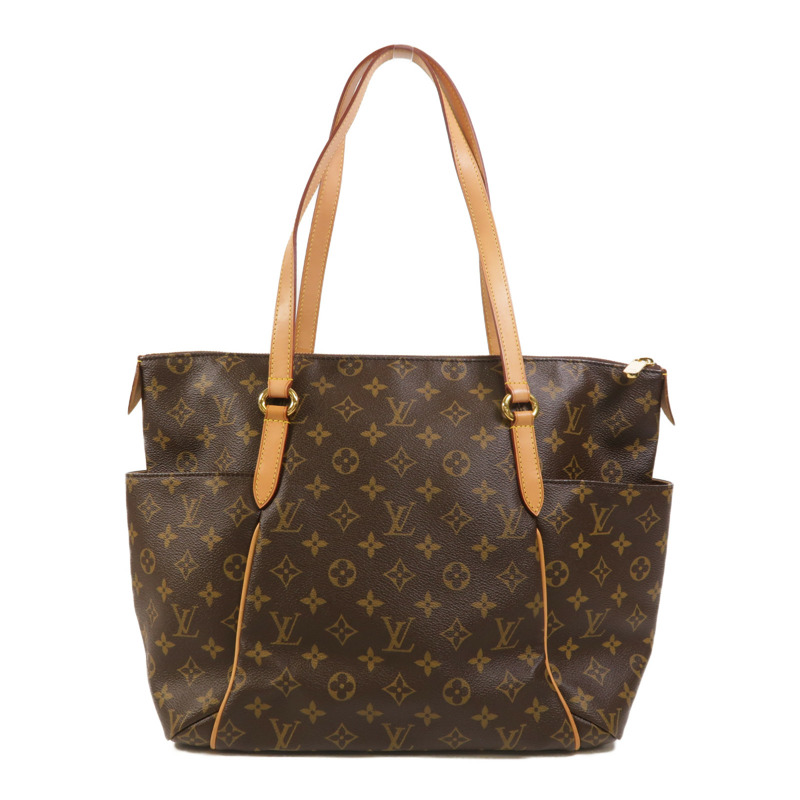 LOUIS VUITTON Monogram Totally PM金扣肩背袋/手挽袋棕色-1