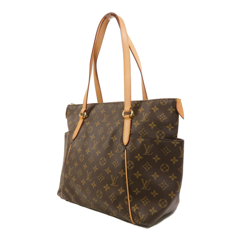 LOUIS VUITTON Monogram Totally PM金扣肩背袋/手挽袋棕色-2