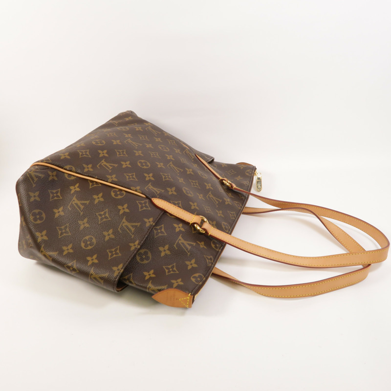 LOUIS VUITTON Monogram Totally PM金扣肩背袋/手挽袋棕色-8