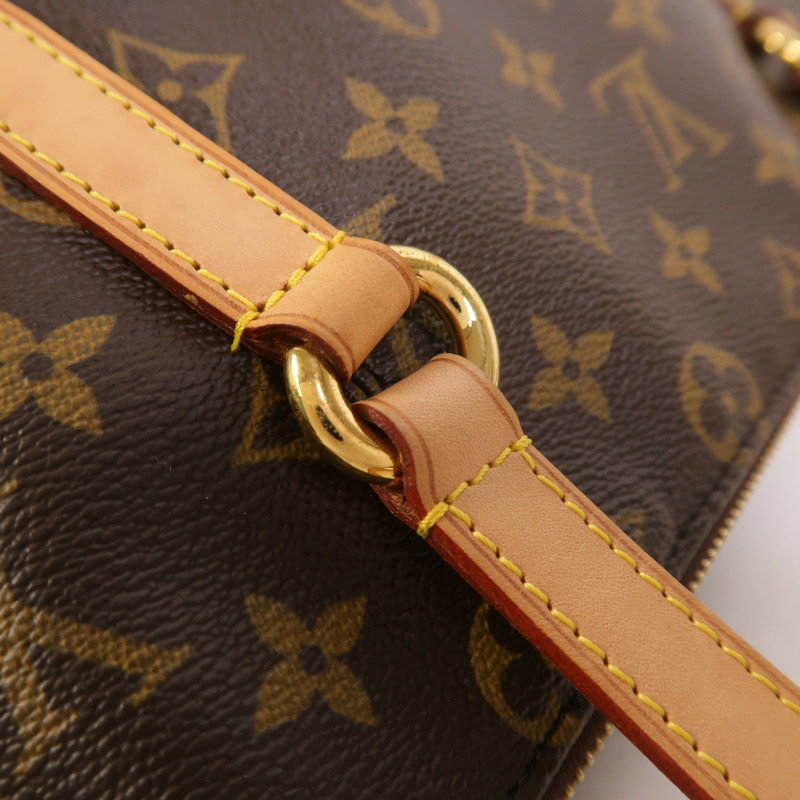 LOUIS VUITTON Monogram Totally PM金扣肩背袋/手挽袋棕色-14