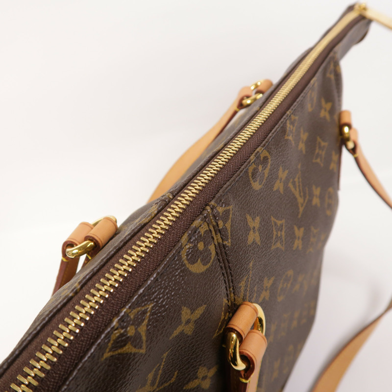 LOUIS VUITTON Monogram Totally PM金扣肩背袋/手挽袋棕色-17