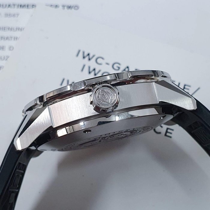 【大眾名錶】 IWC萬國 海洋計時系列 IW354702 大錶徑 深度計 黑色面盤 快拆式錶帶 B691-5