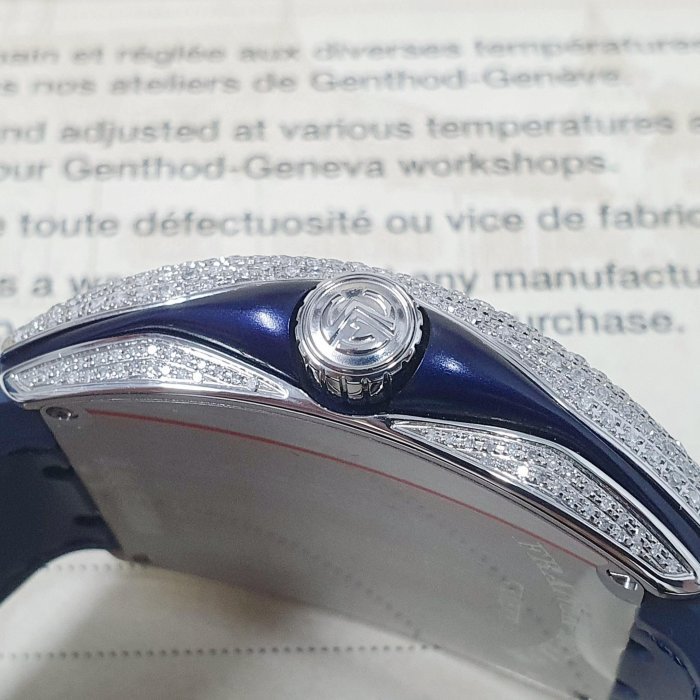 【大眾名錶】Franck Muller 法蘭克穆勒 未使用品 V45 SC DT全場矚目感受百萬級別 精鑲鑽石錶圈 B413-4