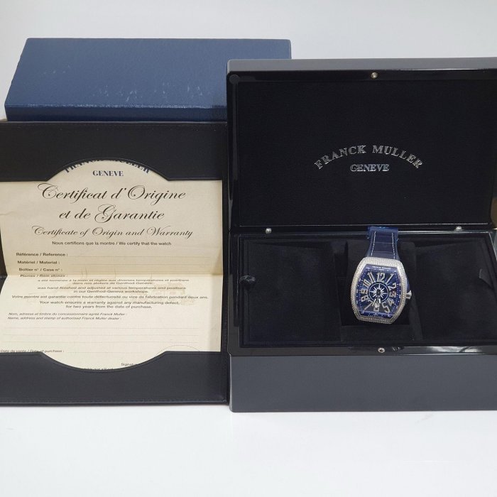 【大眾名錶】Franck Muller 法蘭克穆勒 未使用品 V45 SC DT全場矚目感受百萬級別 精鑲鑽石錶圈 B413-7