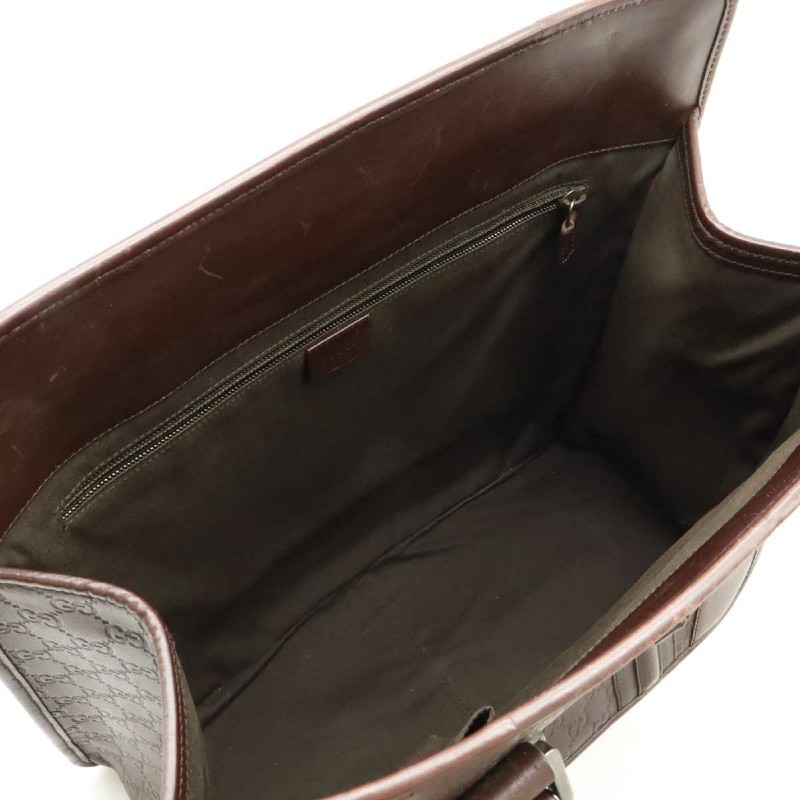 GUCCI 咖啡色 GUCCISSIMA皮革GG logo壓紋手提旅行袋 （guccissima 145842）-4