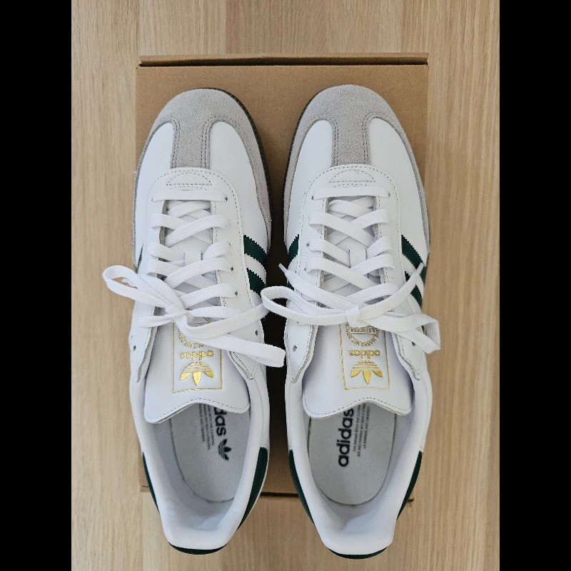 Adidas 愛迪達 Samba OG 男鞋 白綠焦
糖底
Size US13-0