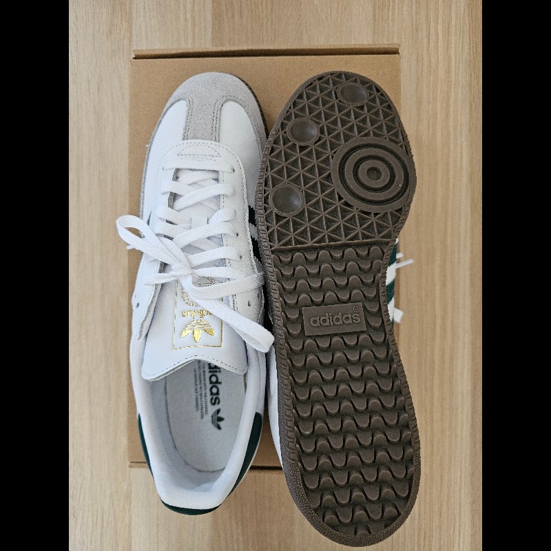 Adidas 愛迪達 Samba OG 男鞋 白綠焦
糖底
Size US13-1