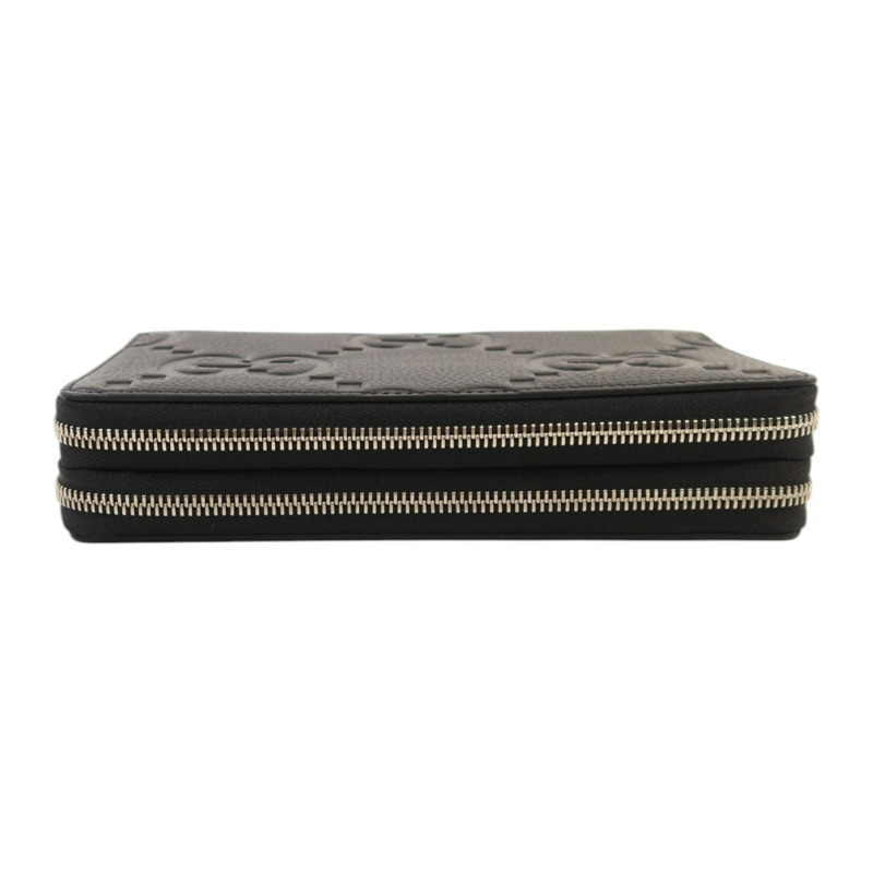 GUCCI 牛皮皮革GG Travel Document Case銀扣手挽袋-3