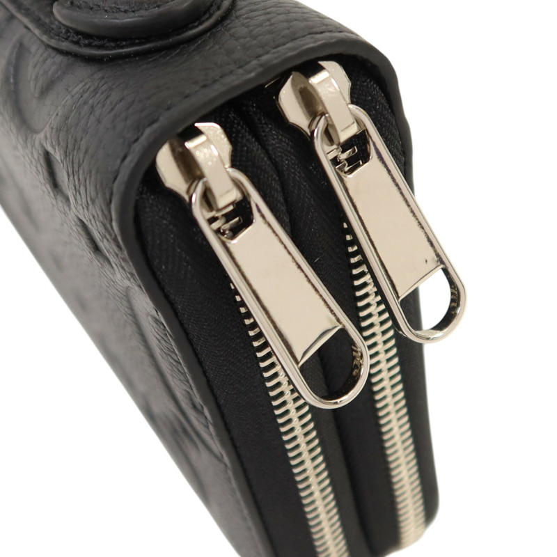 GUCCI 牛皮皮革GG Travel Document Case銀扣手挽袋-14