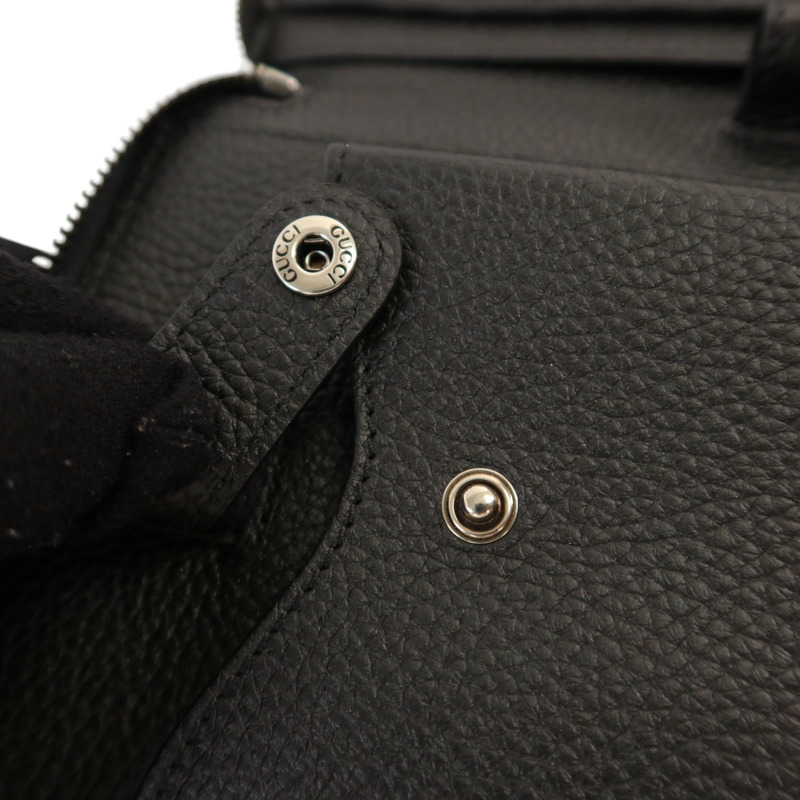 GUCCI 牛皮皮革GG Travel Document Case銀扣手挽袋-16