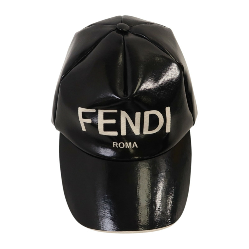 FENDI 塗層帆布Logo Print Baseball Cap帽子-4
