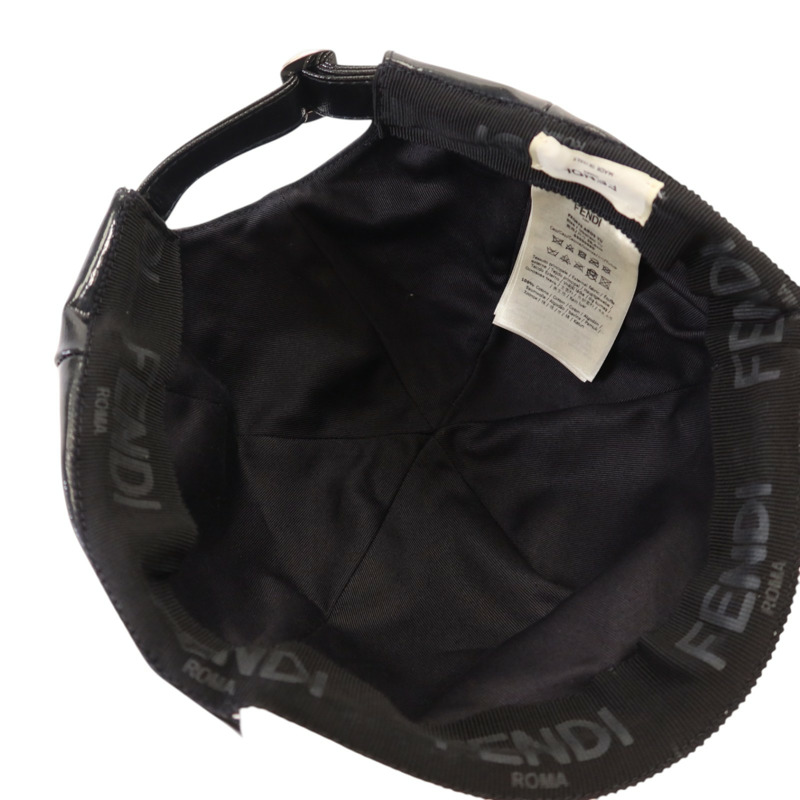 FENDI 塗層帆布Logo Print Baseball Cap帽子-5