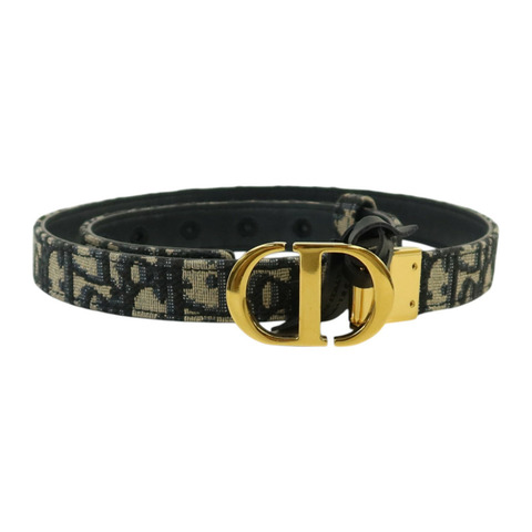 Dior Obriqur帆布Belt 75cm金扣腰帶