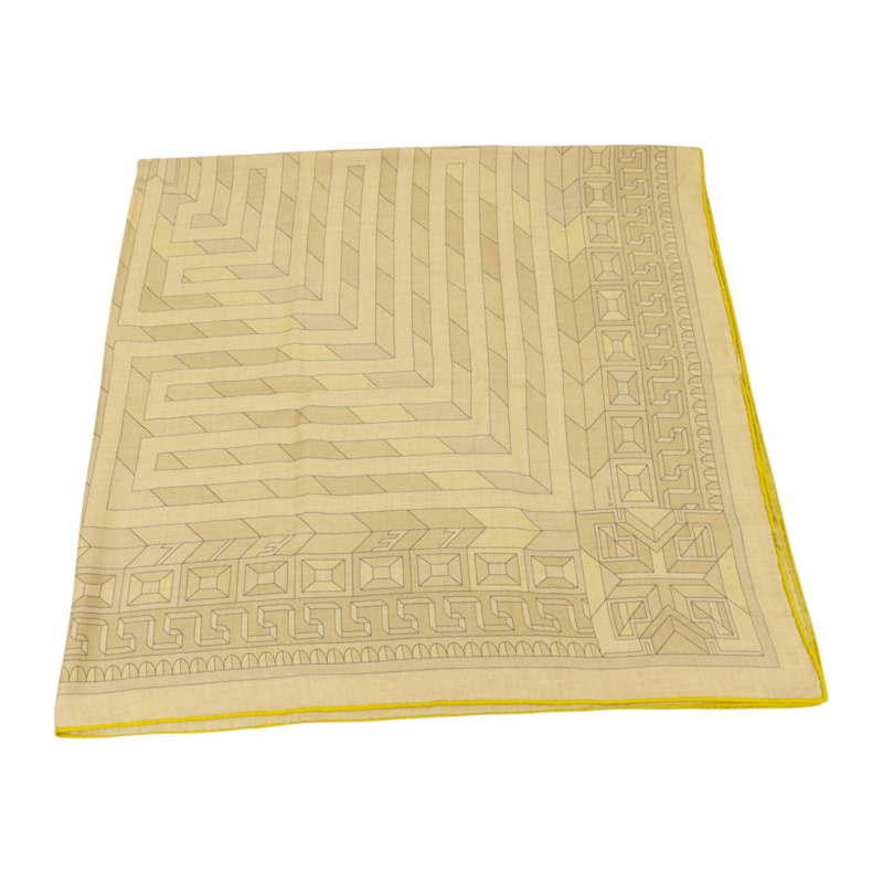 HERMES 絲質/羊絨Scarf 140x140絲巾-2