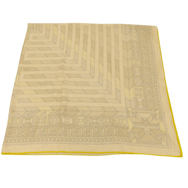 HERMES 絲質/羊絨Scarf 140x140絲巾-3